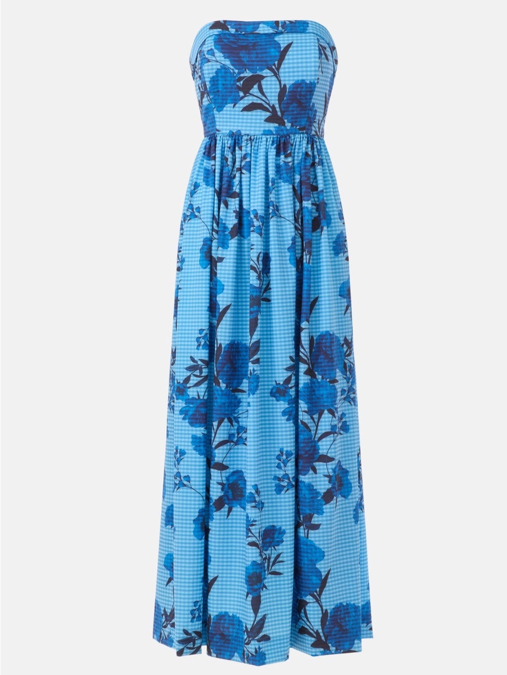Jewel x Badgley Mischka Strapless Maxi Dress
